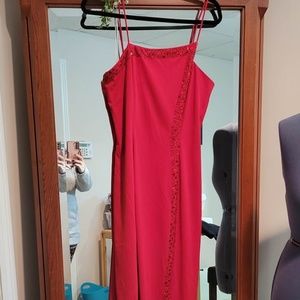 Betsy & Adam Red Cocktail Dress